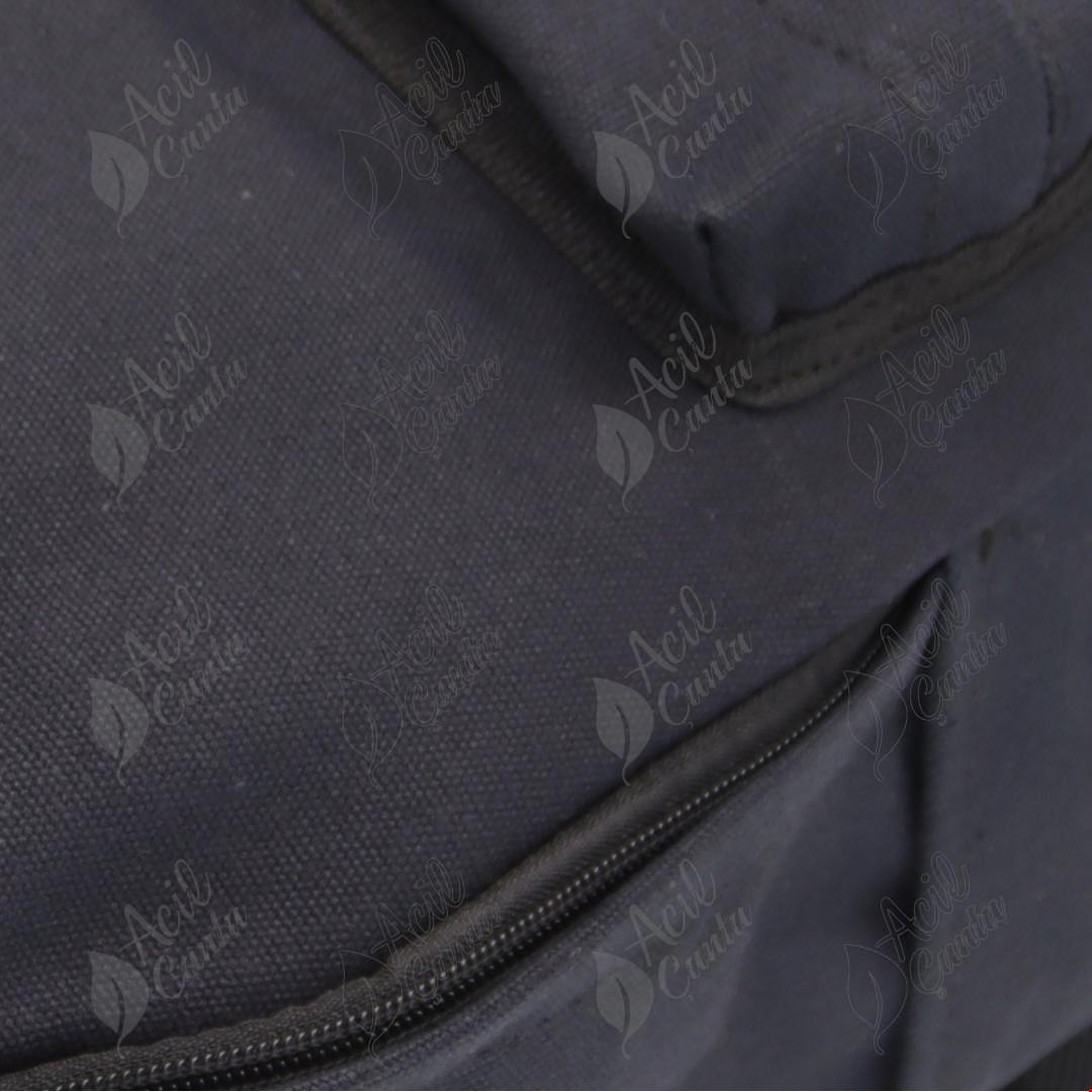 Siyah Kanvas Sırt Çantası