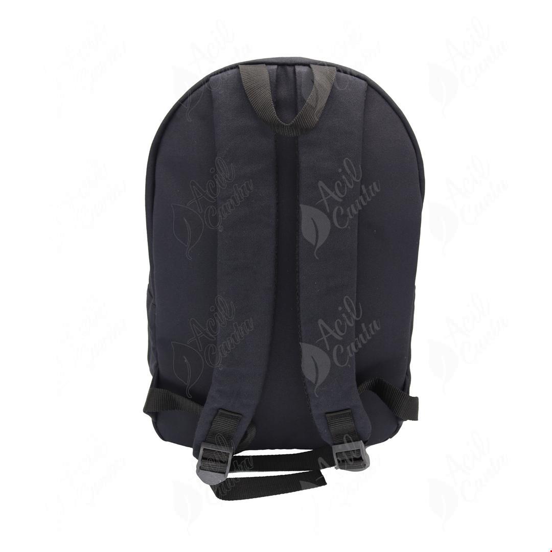 Siyah Kanvas Sırt Çantası