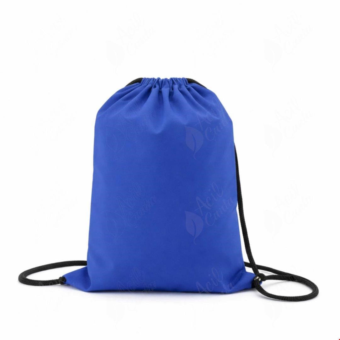 Ipli Büzgülü Imperteks Çanta Mavi