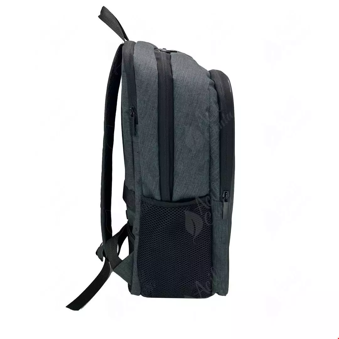 A3022 Siyah Keten Sırt Çantası yandan görünüm